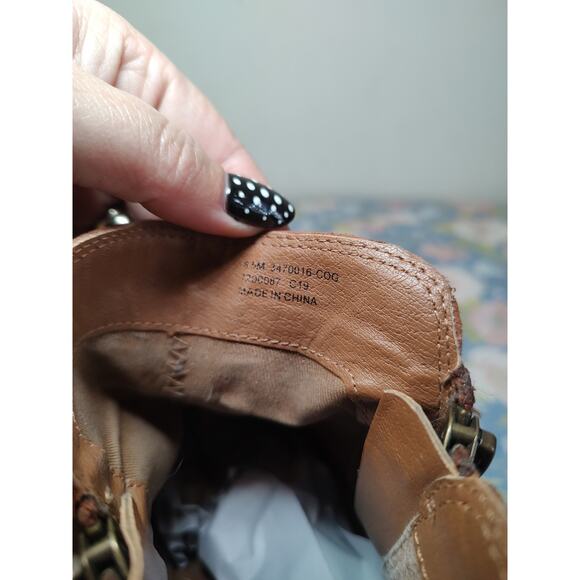 Frye Women's Ankle Boots Size 8.5M Cognac "Judith" Soft Leather Double Zip EUC - Picture 11 of 15